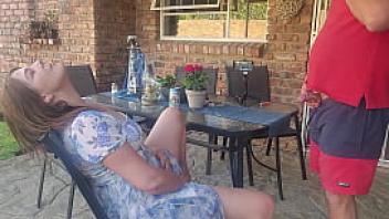 Mutual masturbation caught my friends wife fingering herself on the patio so i ed her